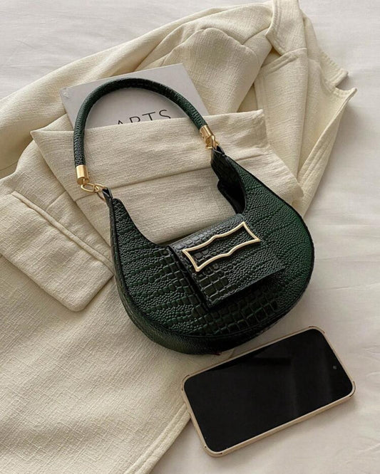 Retro Crocodile Moon Bag