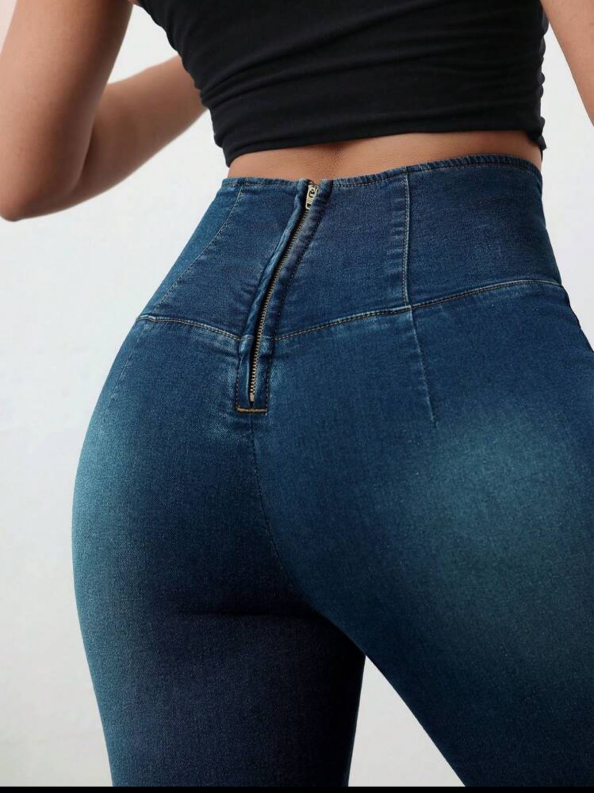 High Waist Flared Denim
