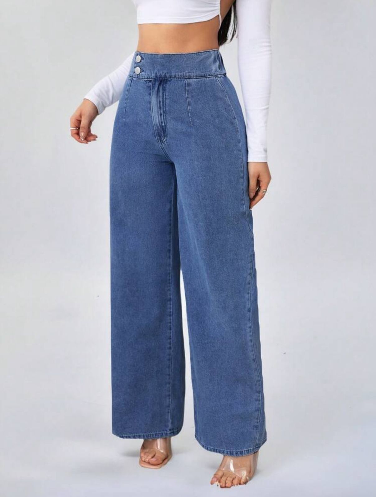 Blue Style Straight Pants