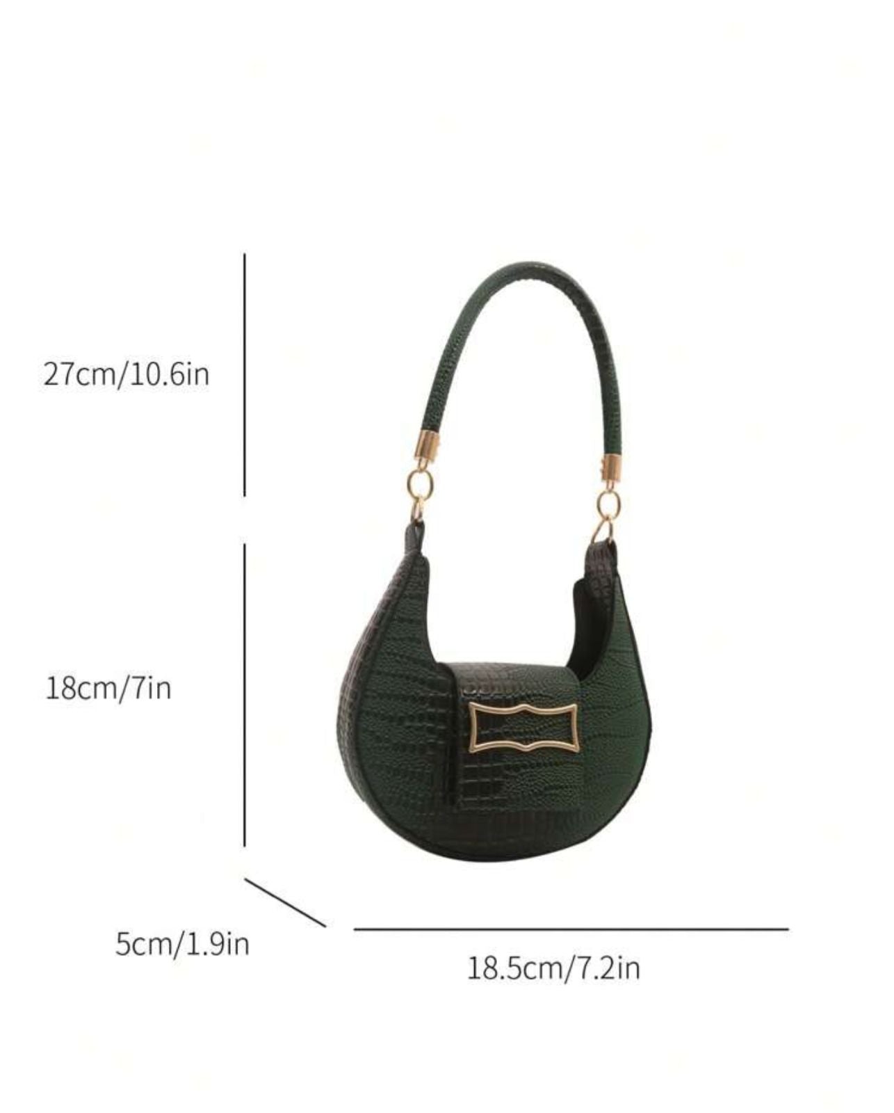 Retro Crocodile Moon Bag