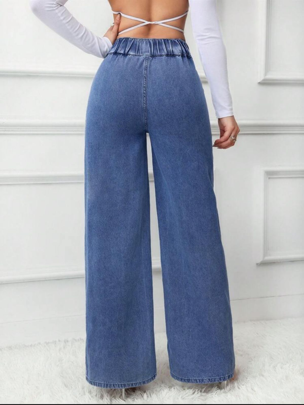 Blue Style Straight Pants